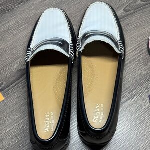 G.H. Bass & Co. Black and White Loafers